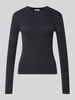 DRYKORN Slim fit shirt met lange mouwen van pure katoen model 'NURIT' Donkerblauw