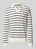 Tommy Hilfiger Strickpullover mit Polokragen Ecru