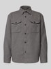 SELECTED HOMME Regular fit overhemdjack met wol, model 'LOSEPABLO' Donkergrijs