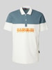 Napapijri Regular Fit Poloshirt mit Label-Stitching Modell 'SATURNIA' Offwhite