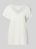 Christian Berg Woman T-Shirt aus Modal-Mix mit V-Ausschnitt Offwhite