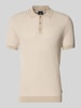 JOOP! COLLECTION slim fit poloshirt met structuurpatroon model 'Brianoro' Beige