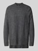 Vero Moda Oversized Strickpullover mit Mock Neck Modell 'LEFILE' Mittelgrau
