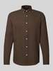 MCNEAL Regular fit vrijetijdsoverhemd met button-downkraag Chocoladebruin