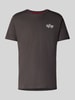 Alpha Industries T-shirt z nadrukiem z logo Antracytowy