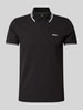 BOSS Green Slim Fit Poloshirt mit Label-Print Modell 'Paul' Black