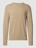 Marc O'Polo Strickpullover mit gerippten Abschlüssen Beige