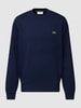 Lacoste Sweatshirt mit Label-Patch Marineblau
