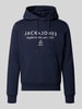 JACK & JONES Relaxed Fit Hoodie aus Baumwoll-Mix Modell 'KYLE' Marine