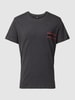 BOSS T-Shirt mit Label-Print Dunkelgrau