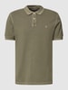 Marc O'Polo Poloshirt met labelstitching Olijfgroen