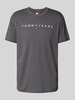 Tommy Jeans T-shirt met labelprint Zwart