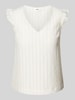 Object Blusenshirt mit V-Ausschnitt Modell 'AMANDA' Offwhite
