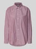 Tom Tailor Loose fit overhemdblouse van mix van katoen en lyocell Bordeaux