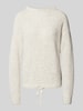 Jake*s Casual Gebreide pullover met ribboorden Ecru