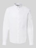 Casual Friday Regular Fit Leinenhemd mit Button-Down-Kragen Modell 'Anton' Weiss