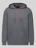 HUGO Regular Fit Sweatjacke aus Baumwoll-Mix Modell 'Laze Hoodie' Mittelgrau