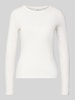 s.Oliver RED LABEL Slim fit shirt met lange mouwen in riblook Offwhite