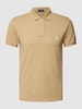 Polo Ralph Lauren Slim fit poloshirt met labelstitching Beige