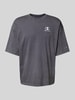 CHAMPION Relaxed Fit T-Shirt mit Label-Stitching Anthrazit