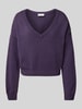 Review Strickpullover mit V-Ausschnitt Purple