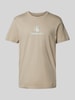 Calvin Klein Jeans T-Shirt mit Label-Print Beige
