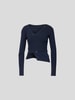Jacquemus Cropped Longsleeve mit Cut Outs Marineblau
