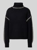 Vero Moda Loose Fit Strickpullover mit Ballonärmeln Modell 'NEWCREAM' Black