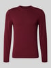 MCNEAL Strickpullover aus Baumwoll-Kaschmir-Mix mit Rundhalsausschnitt Bordeaux Melange