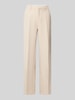 Neo Noir Straight leg pantalon met persplooien, model 'Alice' Beige