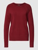 Montego Gebreide pullover met ribboorden Bordeauxrood gemêleerd