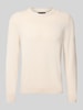 Marc O'Polo Regular Fit Strickpullover aus Baumwoll-Schurwoll-Mix Sand