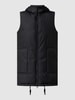 Jake*s Casual Longweste mit Kapuze  Schwarz