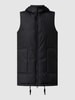 Jake*s Casual Lange bodywarmer met capuchon  Zwart