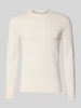 MCNEAL Strickpullover aus Baumwoll-Kaschmir-Mix mit Rundhalsausschnitt Ecru Melange