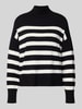 Only Regular Fit Strickpullover aus Viskose-Mix Modell 'BARI' Black