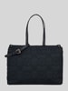 Valentino Bags Shopper aus Polyester-Mix mit Logo-Stickerei Black