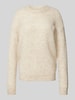 MSCH Copenhagen Strickpullover mit gerippten Abschlüssen Modell 'Festina' Beige