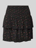 Review Minirock im Double-Layer-Look Black