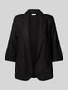 Only Loose fit blazer van een mix van viscose en linnen, model 'CARO' Zwart