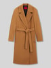 HUGO Regular fit lange jas met wol, model 'MELZY' Middenbruin
