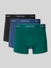 Calvin Klein Underwear Relaxed fit boxershort met logodetail in een set van 3 stuks Flessengroen