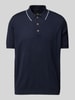 Fynch-Hatton Poloshirt mit kurzer Knopfleiste Marine