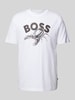 BOSS Orange T-Shirt mit Label-Motiv-Print Modell 'Bossfish' Weiss