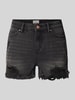 Only Regular Fit Jeansshorts aus reiner Baumwolle Modell 'PACY' Black