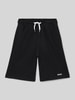 Boss Regular Fit Sweatshorts mit Label-Print Black