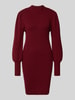 Only Comfort Fit Strickkleid aus Viskose-Mix Modell 'KATIA' Bordeaux Melange