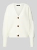 Vero Moda Regular Fit Strickjacke mit Ballonärmeln Modell 'LEA' Offwhite