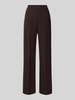 Rinascimento Straight Fit Stoffhose mit Bügelfalten Dunkelbraun