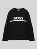 Boss Longsleeve mit Label-Print Black